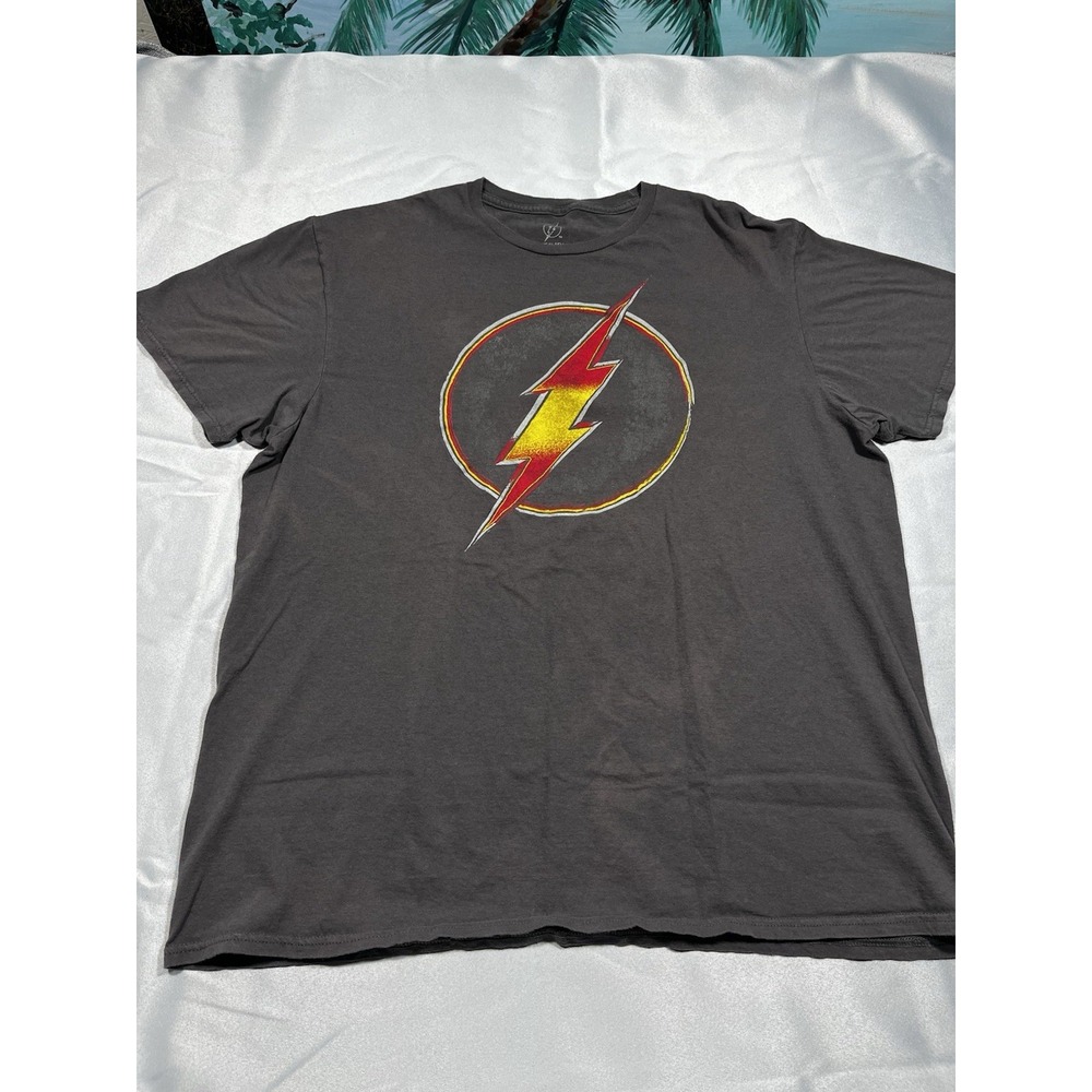 Flash Gordon T-Shirt, Short Sleeve Gray With Thunderbolt Men's Xl